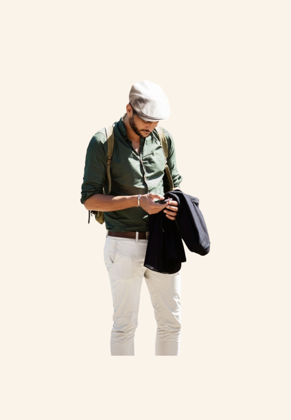 Béret réglable en coton sergé GATSBY