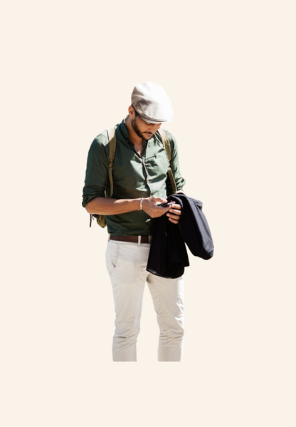 Béret réglable en coton sergé GATSBY