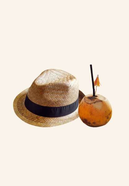Chapeau en paille dorée et PET recyclé DOULOS