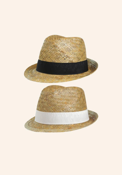 Chapeau en paille dorée et PET recyclé DOULOS