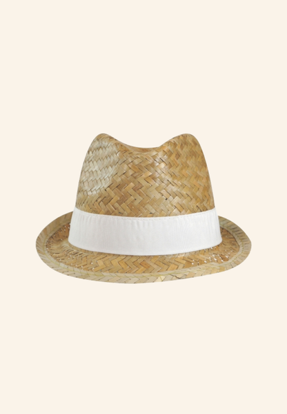 Chapeau en paille dorée et PET recyclé DOULOS