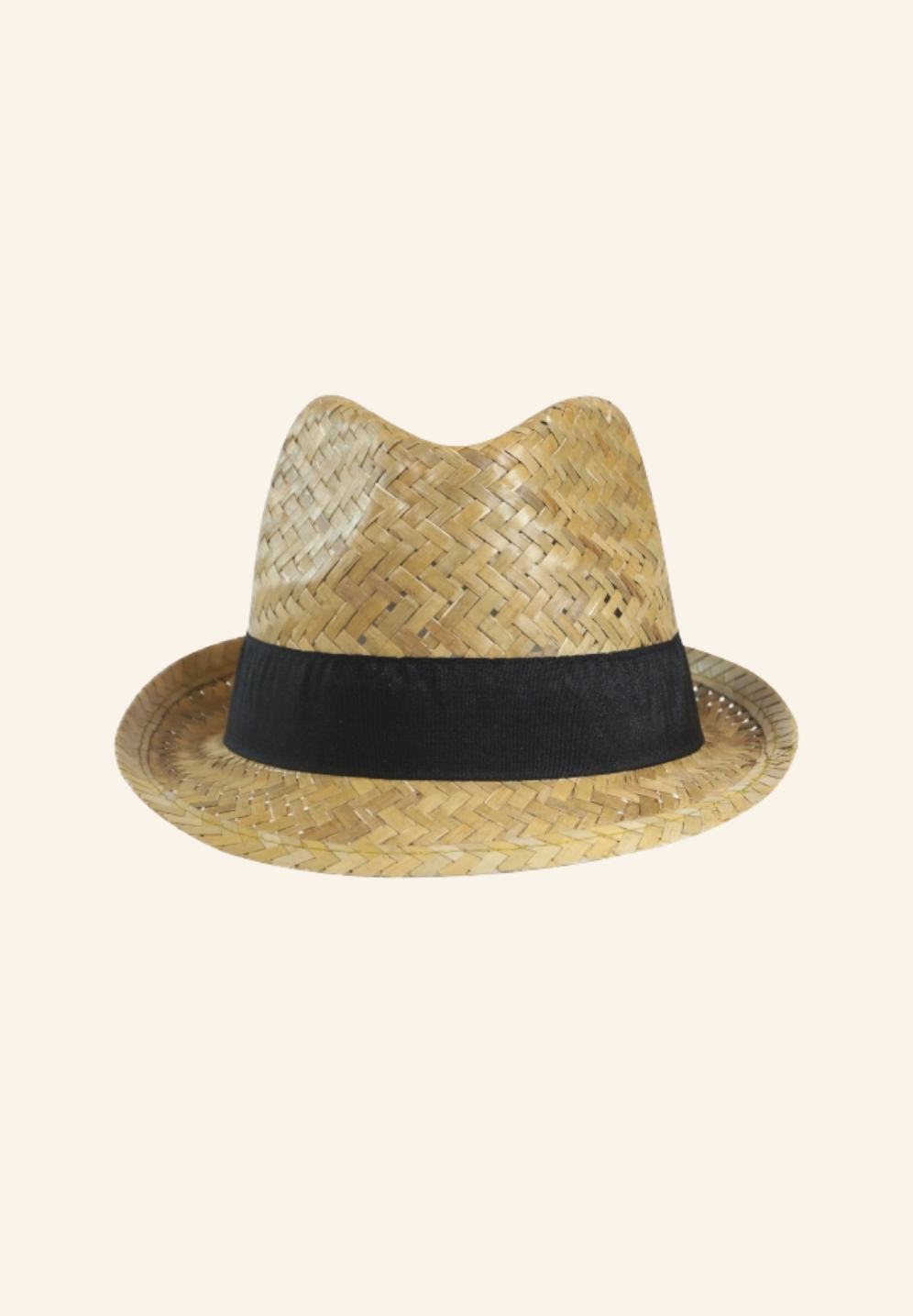 Chapeau en paille dorée et PET recyclé DOULOS