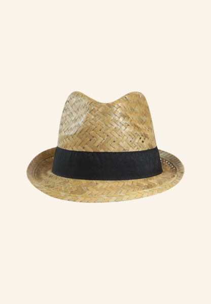 Chapeau en paille dorée et PET recyclé DOULOS