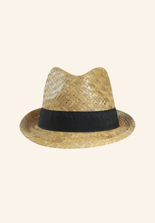 Chapeau en paille dorée et PET recyclé DOULOS
