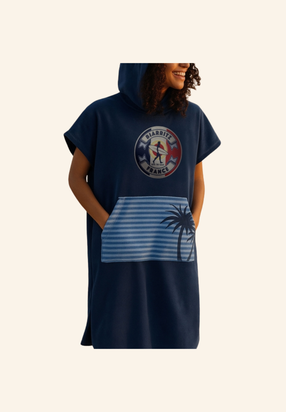 Poncho en polyester recyclé spécial sublimation