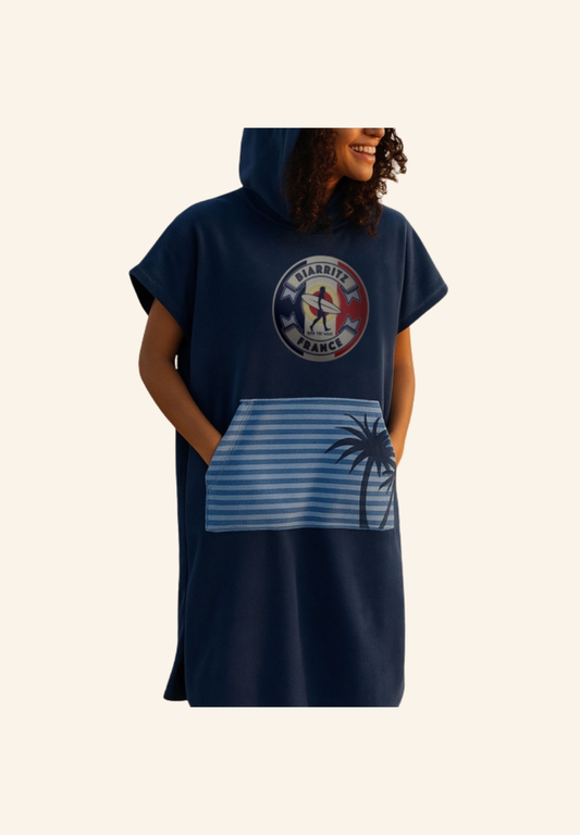 Poncho en polyester recyclé spécial sublimation
