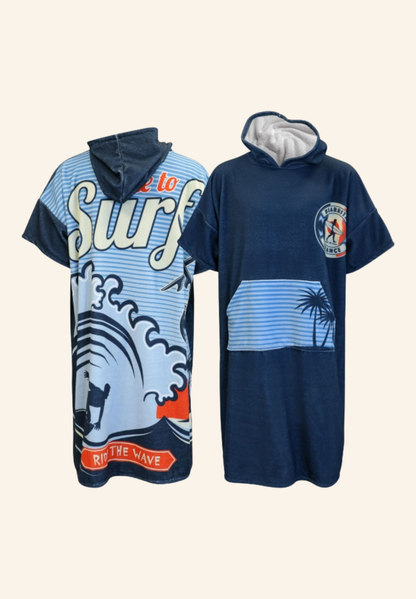 Poncho en polyester recyclé spécial sublimation