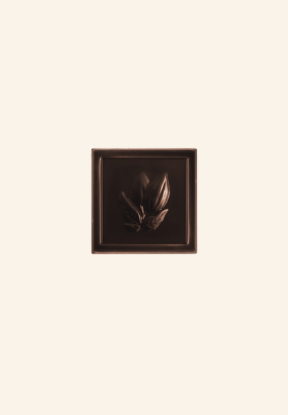 Carte personnalisée avec carré de chocolat bio 71 %