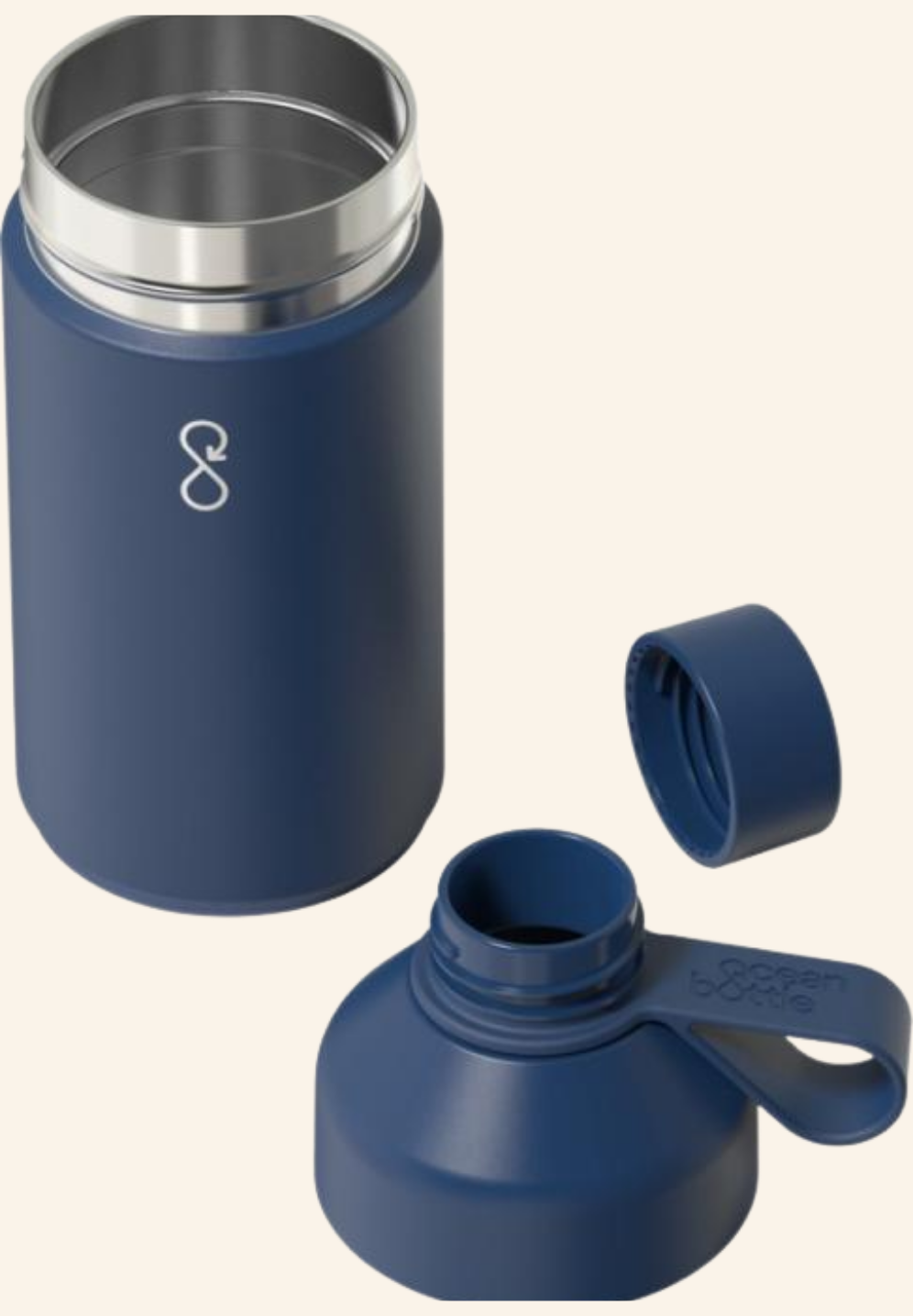 Bouteille Ocean Bottle isotherme en inoxydable recyclé 750 ml Bleu Océan