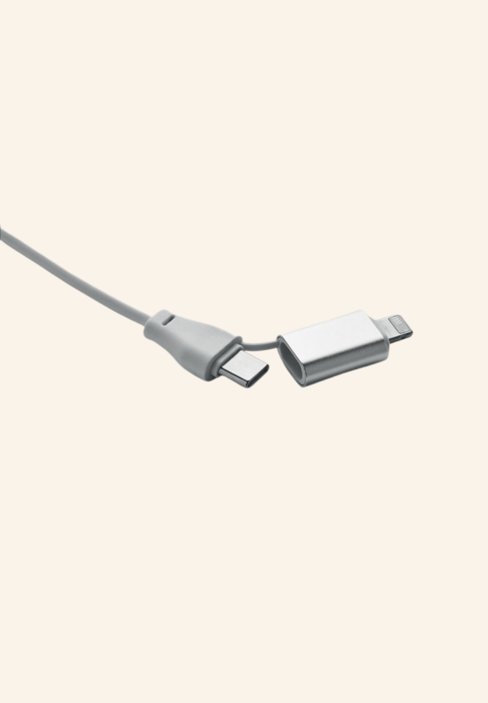 Porte-clés câble de charge en bambou 4-en-1 60W