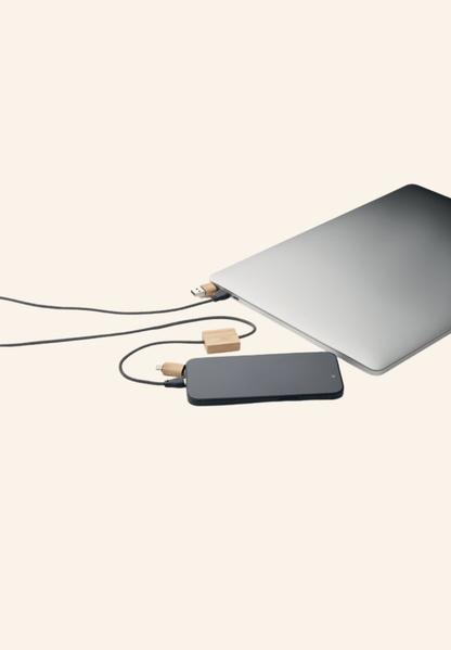 Câble de charge 60W en RPET et bambou