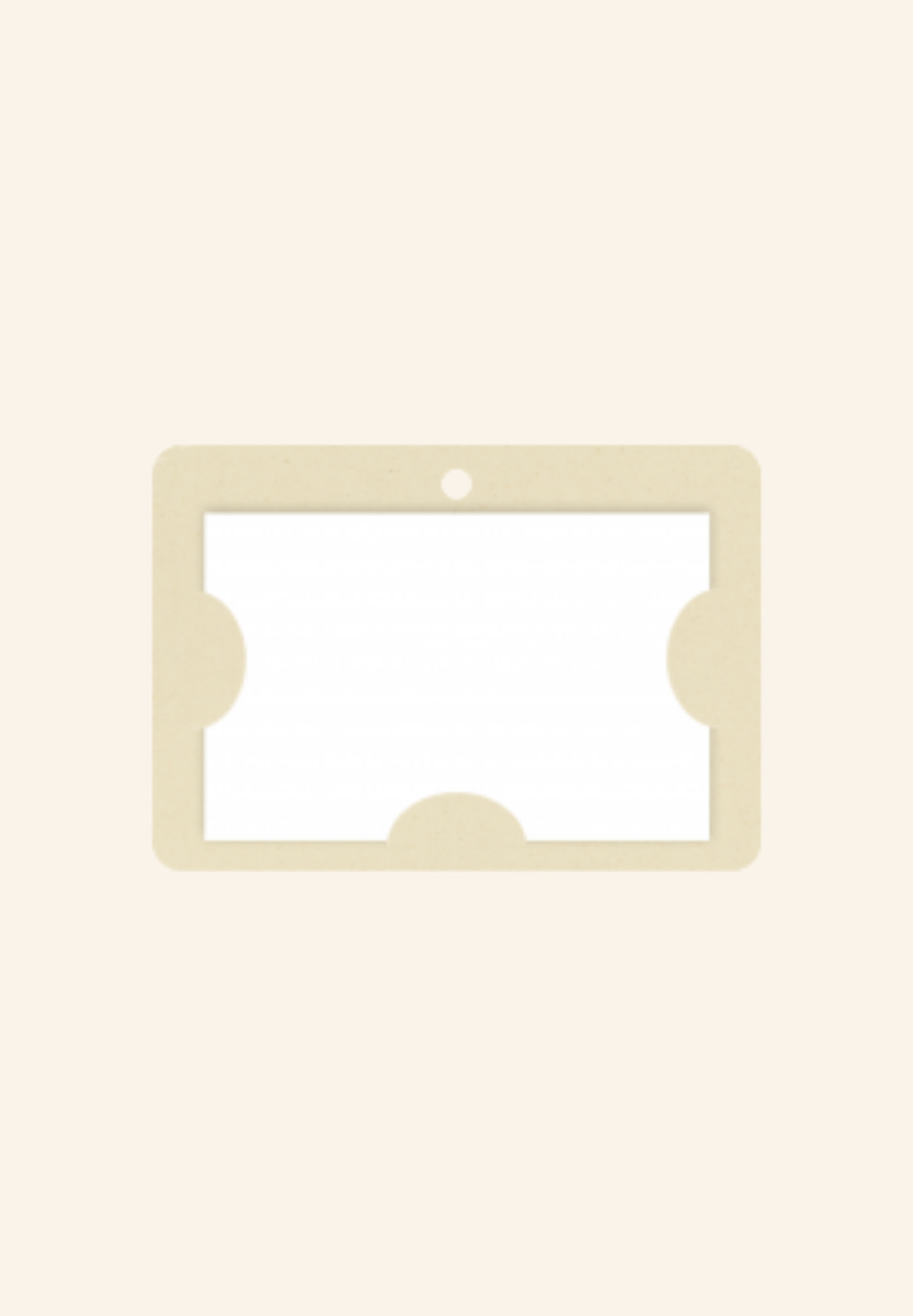 Porte-badge en carton Bagasse A7 FAB FR