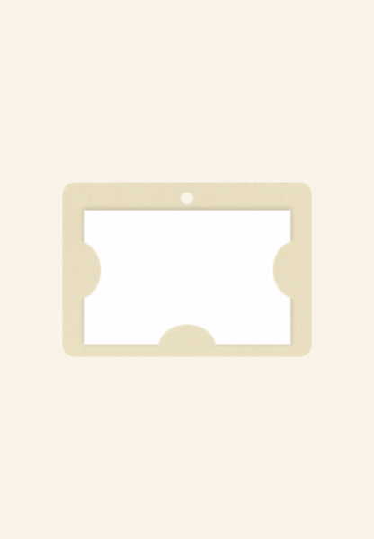 Porte-badge en carton Bagasse A7 FAB FR