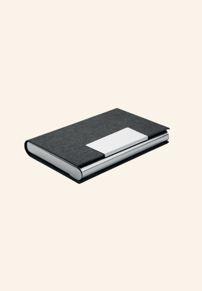 Coffret d'écriture stylo, porté-clés et porte-cartes en rPET Cléophine