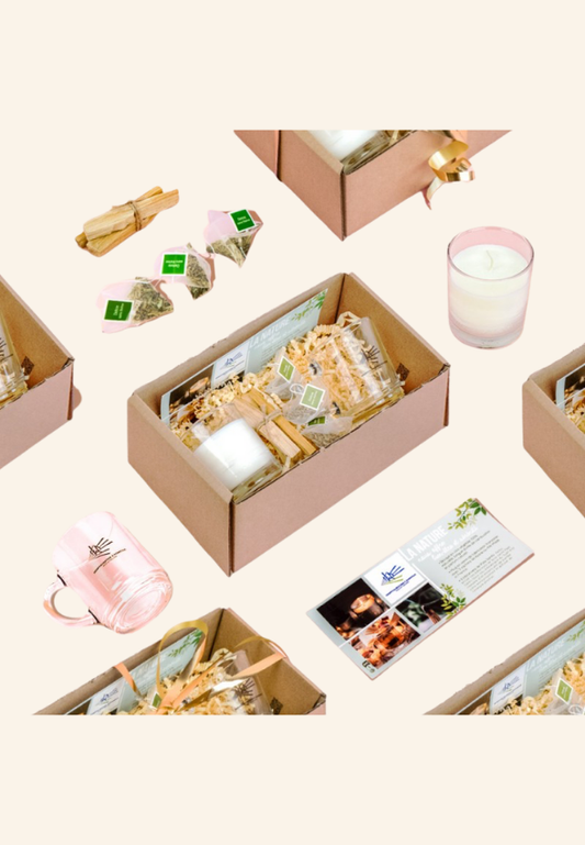 Box bien-être détente bougie, mug et thé Éloanne