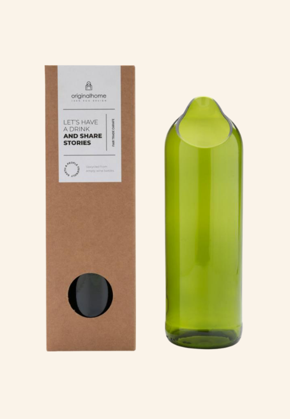 Carafe d'eau en verre recyclé 750ml Maézine