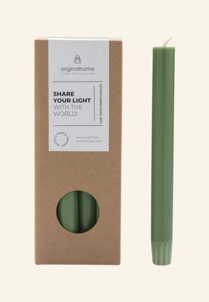 Set de 10 bougies de table en cire de palmiste Élérine