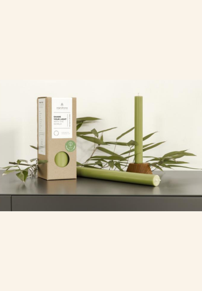 Set de 10 bougies de table en cire de palmiste Élérine