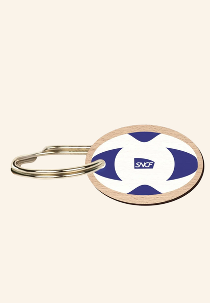 Porte-clés en bois sur mesure anneau direct MILO