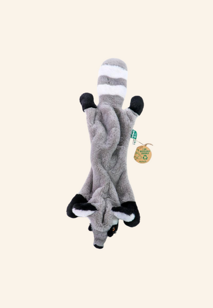Peluche raton laveur pour chien