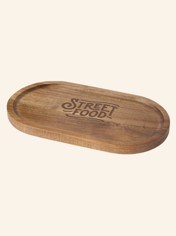 Plateau de service en acacia naturel