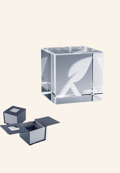 Trophée Cube en Verre à Personnaliser 4 cm Thémir
