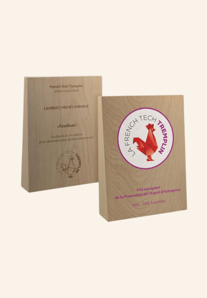 Grand Trophée Trapèze en Bois Sélia