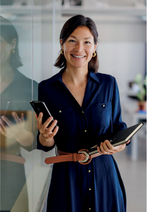 Carnet A5 en feutre rPET avec support de téléphone Liorène