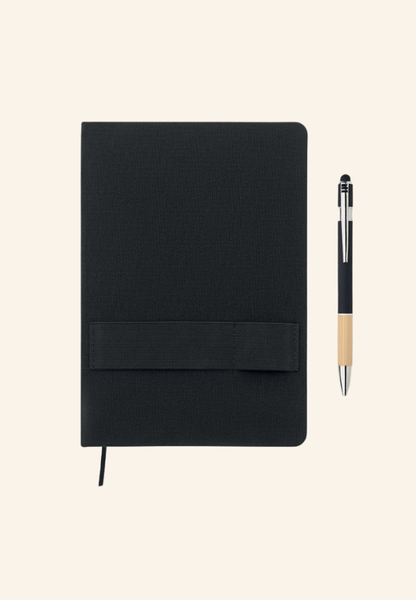 Carnet A5 en feutre rPET avec support de téléphone Liorène