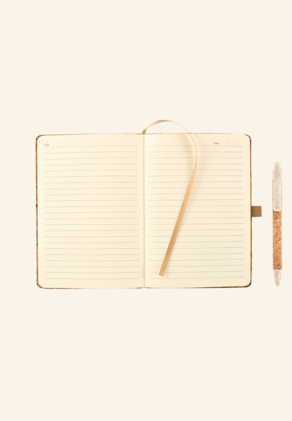 Carnet A5 couverture rigide en liège 192 pages Corélia