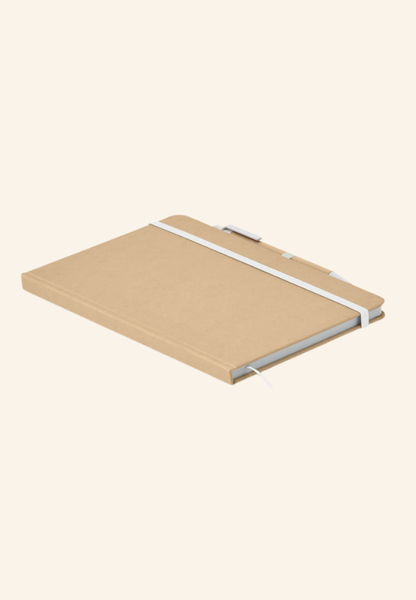 Carnet A5 en carton recyclé 160 pages avec stylo Célyna