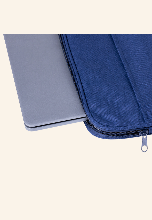 Pochette ordinateur 14 pouces en coton recyclé Caliste