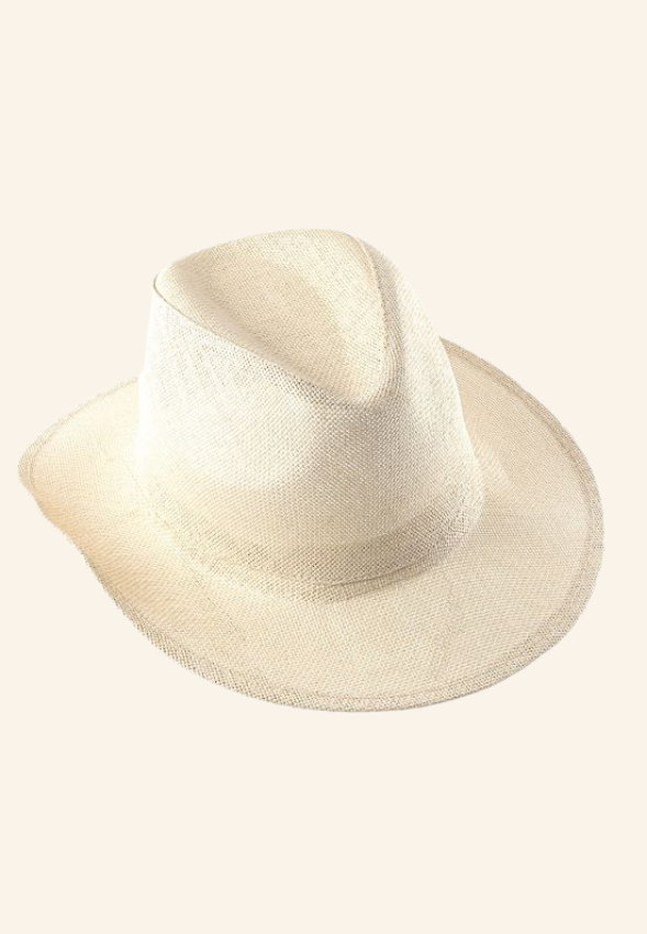 Chapeau en papier et ruban cousu Mireliane