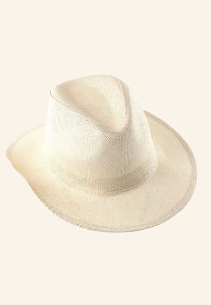 Chapeau en papier et ruban cousu Mireliane