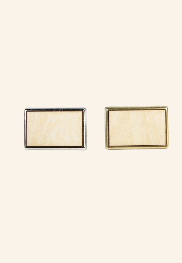 Pin's rectangle en bois WoodRect