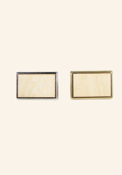 Pin's rectangle en bois WoodRect