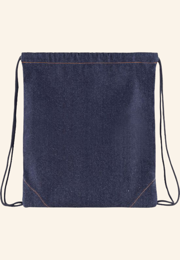 Sac à dos en jean à cordes en coton recyclé Kervian