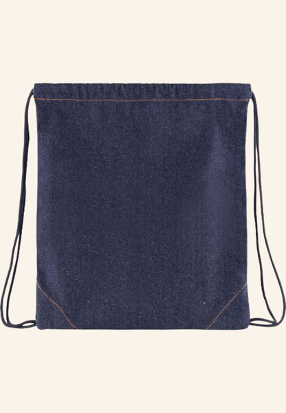 Sac à dos en jean à cordes en coton recyclé Kervian