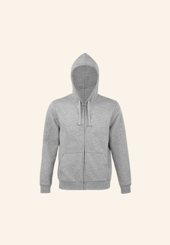 Sweat à capuche zippé en coton Soren