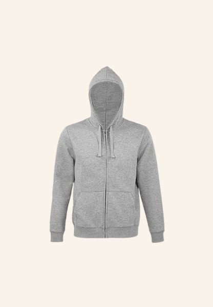 Sweat à capuche zippé en coton Soren