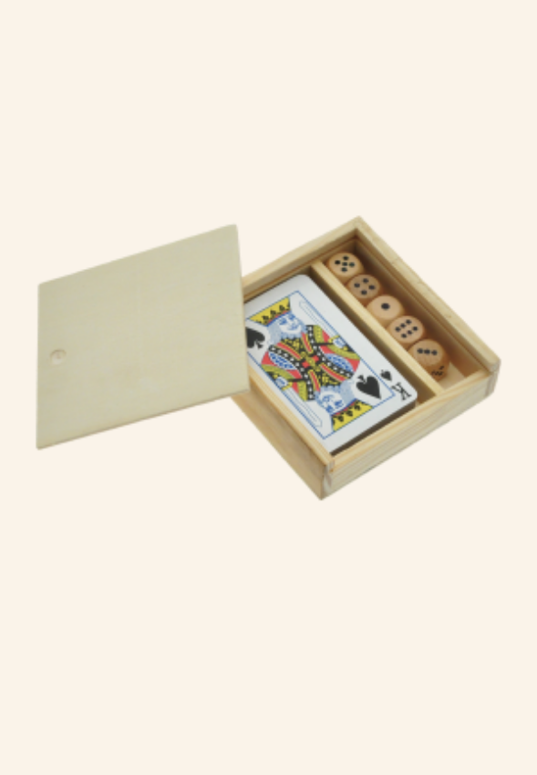 Coffret jeu de carte et dés Séverin
