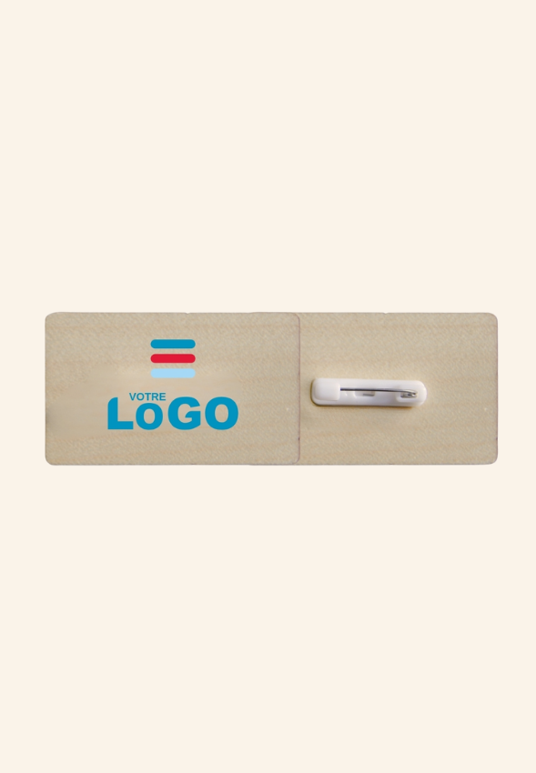 Badge en bois rond/carré/rectangle Woodie