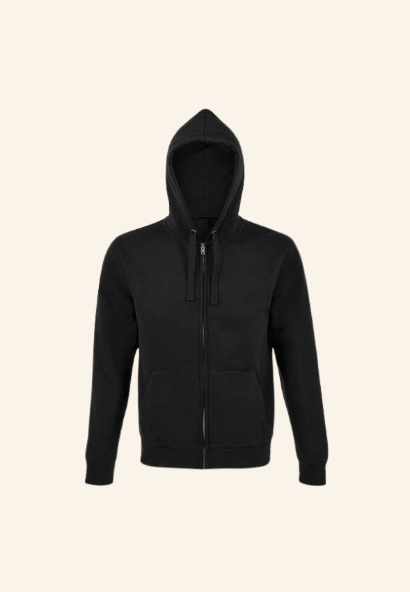 Sweat à capuche zippé en coton Soren