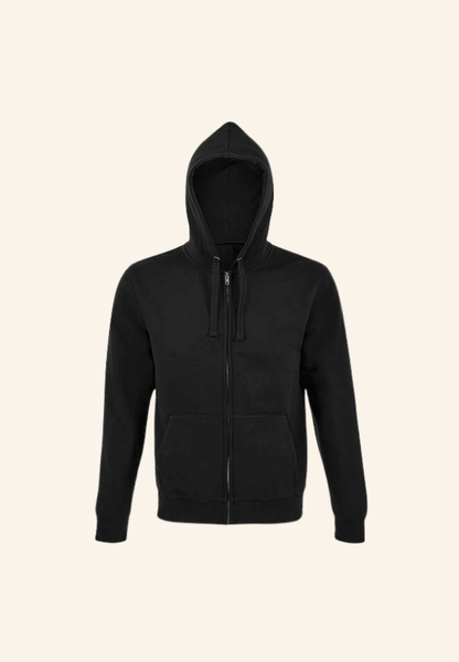 Sweat à capuche zippé en coton Soren