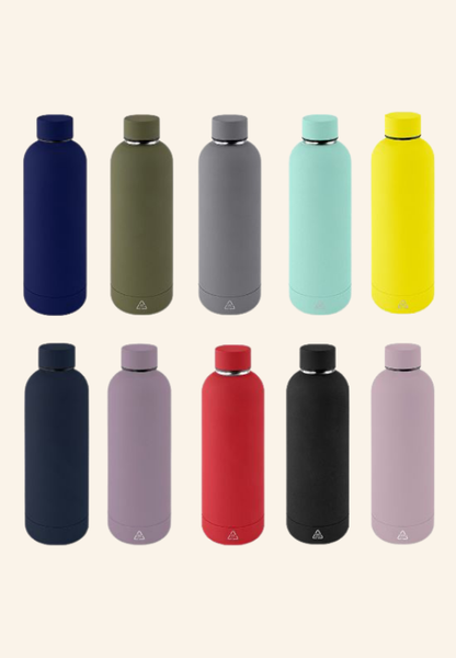 Bouteille rubber en acier inoxydable recyclé 500ml Rivane