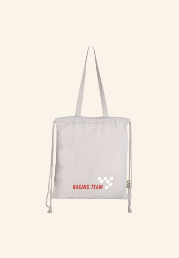 Sac à dos à cordes en coton recyclé 37x41cm Calivor