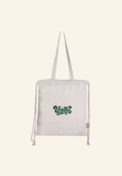 Sac à dos à cordes en coton recyclé 37x41cm Calivor