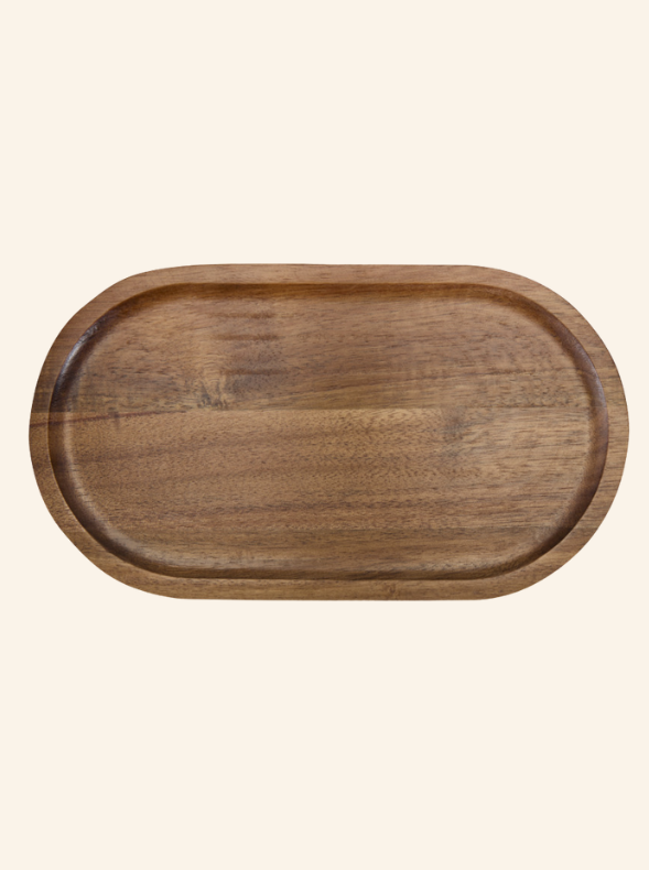 Plateau de service en acacia naturel