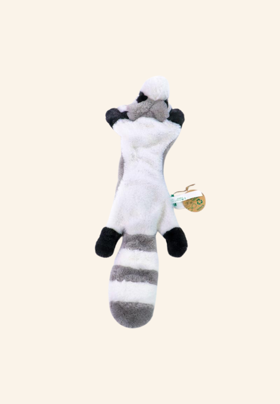 Peluche raton laveur pour chien