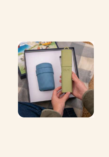 Coffret pause nomade bini avec mug et couverts Oréa